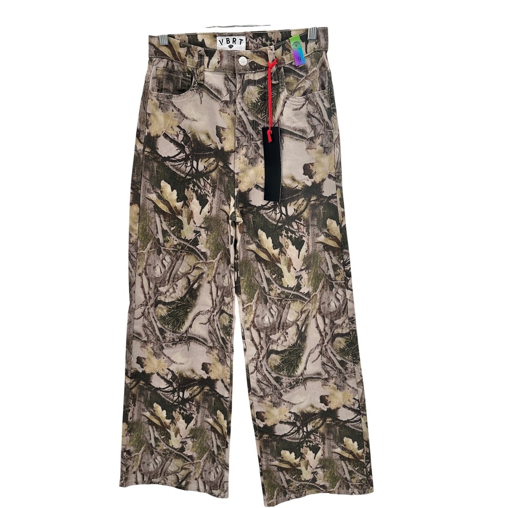VBRT Women's Camo Print Wide Leg‎ Jeans Size 9 W28